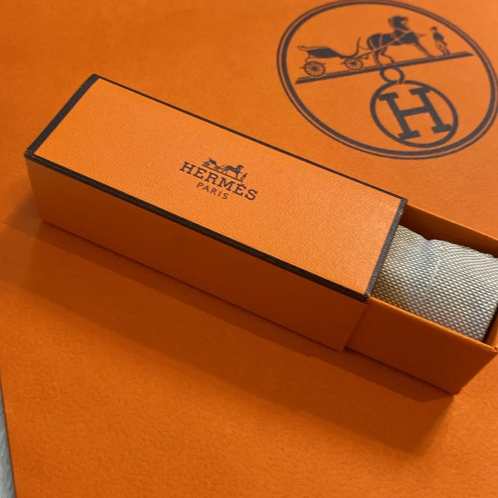 Hermès empty paper shopping bag & empty small cardboard box & muslin bag - Picture 6 of 10
